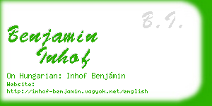 benjamin inhof business card